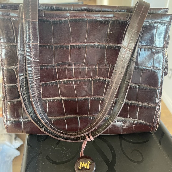 Monsac croc leather bag and wallet - Picture 5 of 6